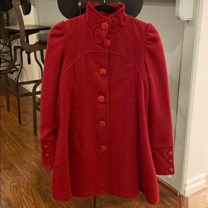 Free People Red Winter Coat